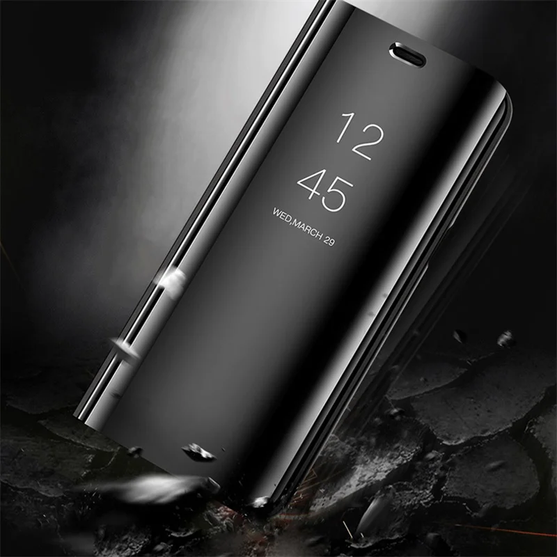 On For Huawei honor 7A case cover Flip Smart Mirror full protective Fold stand phone pocket 7a | Мобильные телефоны и