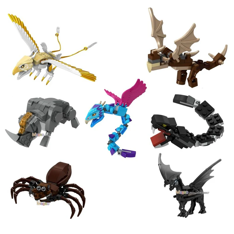 

Thunderbird Occamy Basilisk Hugarian Horntail building Block friend Gift Toys