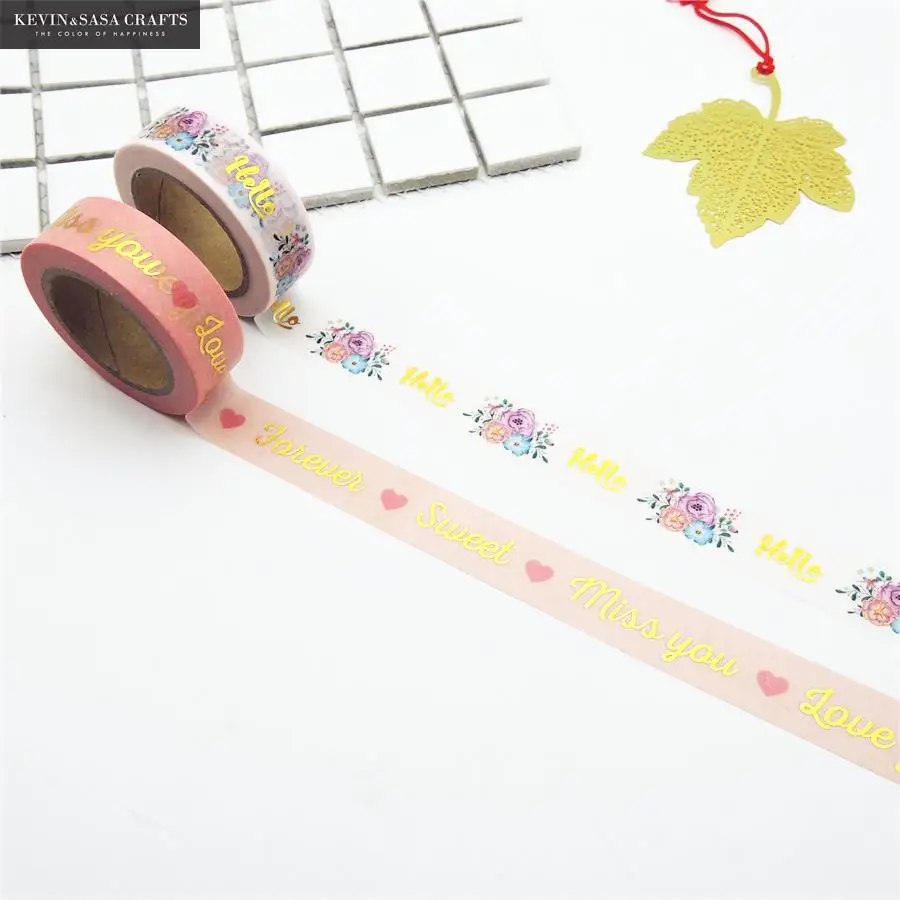 

New Foil Washi Tape Quality Stationery Diy Scrapbooking Photo Album School Tools Kawaii Scrapbook Paper Stickers