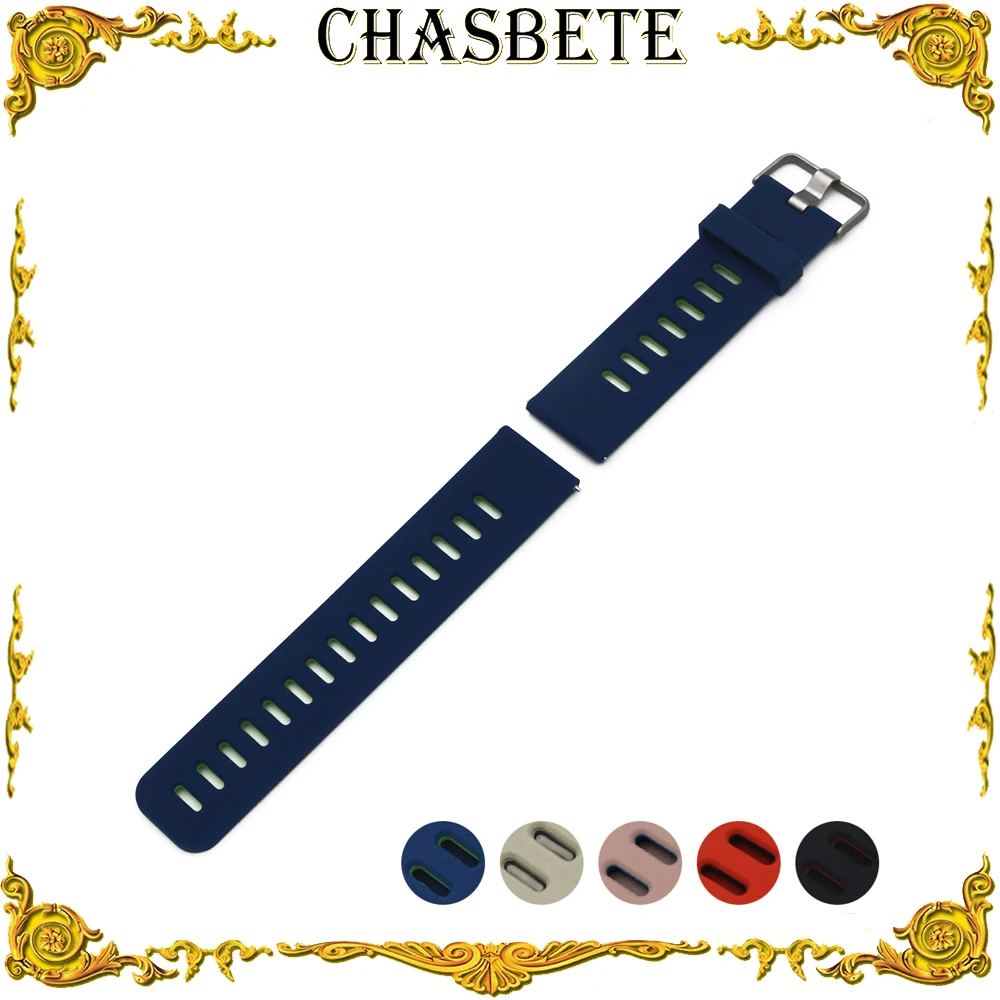 Ремешок для часов из силиконовой резины 22 мм мужчин и женщин быстросъемный