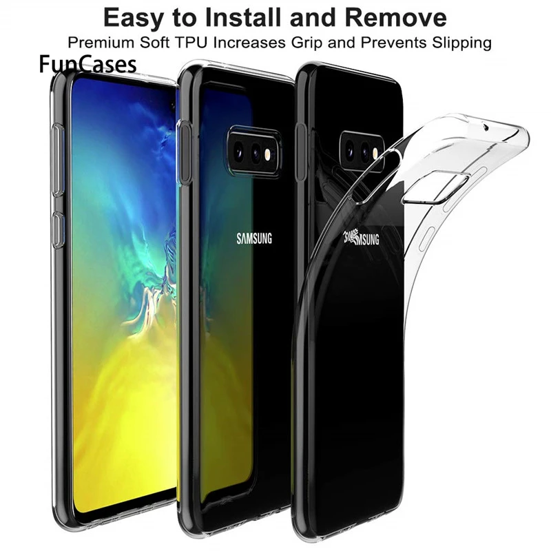 Прозрачный мягкий чехол из ТПУ с принтом &quotдля Galaxy S10E S9 S8 плюс S7 S6 края для samsung M20