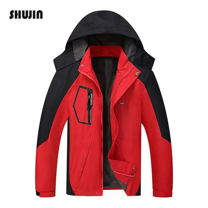 

SHUJIN Autum Water-proof Patchwork Jackets Men Casual Coats Male Outerwear Plus size Men's Windbreakers chaqueta hombre
