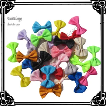 

Free shipping!400pcs/lot mini hair bow ribbon bow can mixed color