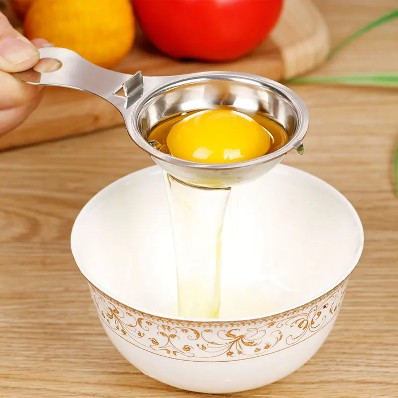 Stainless Steel Egg Separator Tools Eggs Yolk Filter Gadgets Separating