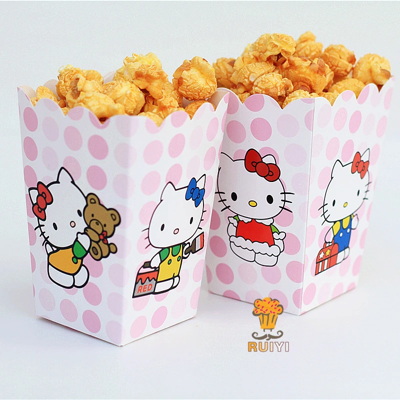 6 шт./лот Детская толстовка с капюшоном Hello Kitty Вечерние принадлежности для