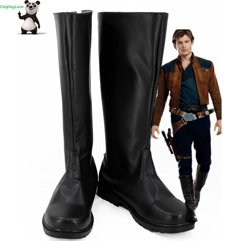 Han Solo Black Cosplay Shoes Boots Newest Custom Made For Hallowee Christmas CosplayLove | Тематическая одежда и униформа