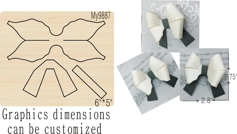 

2020 bow cutting die wooden mold die cut compatible with most machines