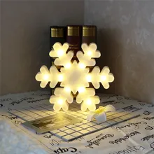 Белый Снежинка знак 3D Рисунок ночь светодиодная настольная Таблица Спальня ночники свадьба Рождество фестиваль Главная партия центр Декор