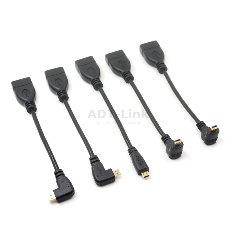 

Up Down Right Left Angled Micro HDMI to HDMI Male to Female adapter connector 10cm for HDTV Type D hdmi micro hdmi cable angle