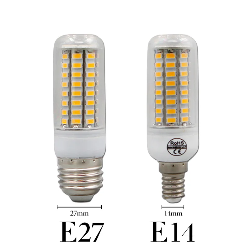E27 светодио дный лампы E14 лампа SMD5730 220 В 230 свет 24 36 48 56 69 72 s мозоли люстры для