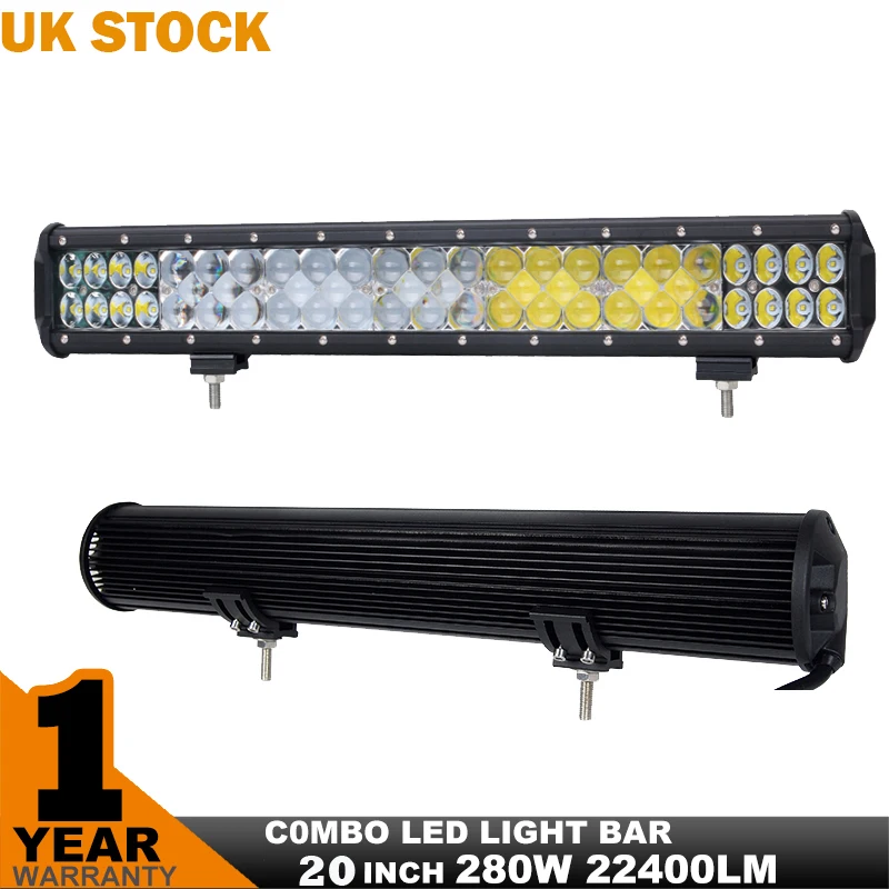 

UK STOCK 20inch 280W LED Light Bar Flood Spot Combo Work Driving Lamp OffRoad SUV ATV 4WD Unique