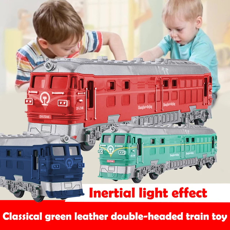 Инерционный поезд модель поезда игрушка многоцветный свет пластик поезд звук развития автоматизации обучения интересная модель