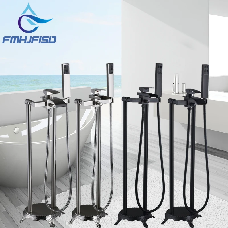

Bathroom Tub Faucet Floor Mounted Tub Hand Shower Mixer Spout Shower Faucet