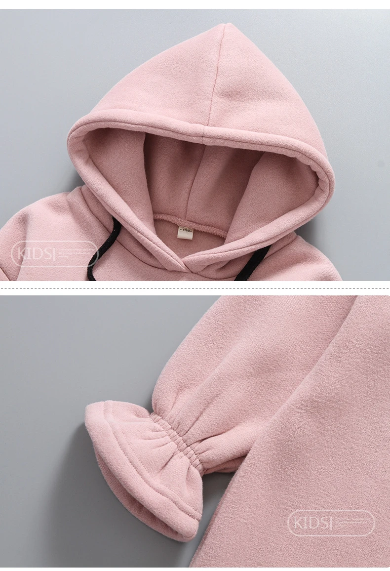 Casual Girls Dresses Winter 2018 Fashion Kids Long Sleeve Teen Dress For Girls Autumn Letter Hooded Children Dresses 7 to 8 Year (11)