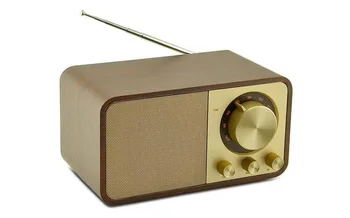 

Retro Style Bluetooth Speaker Wireless Stereo Subwoofer Music Box Wooden Speakers with Mic FM radio TF for Phone
