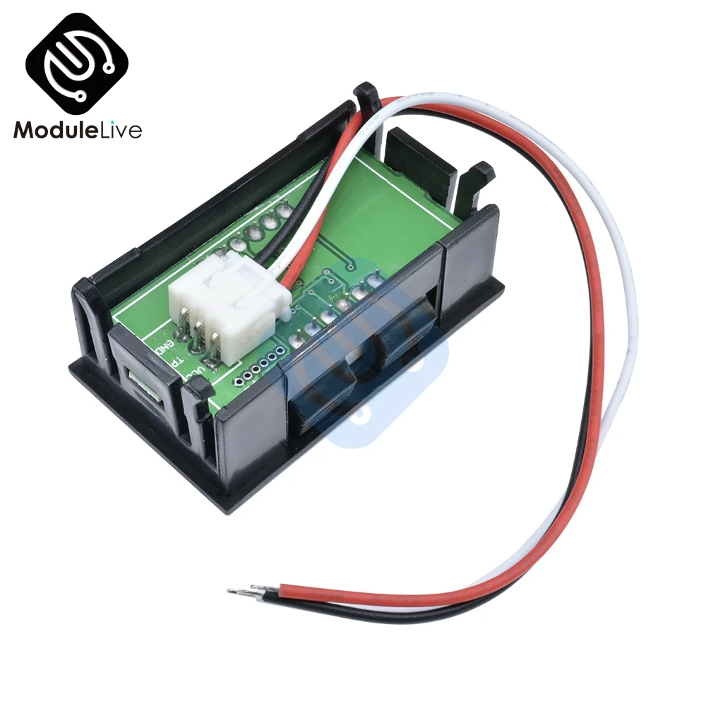 Светодиодный мини-цифровой вольтметр постоянного тока 0-100 в, индикатор напряжения, панель, красный/синий/зеленый