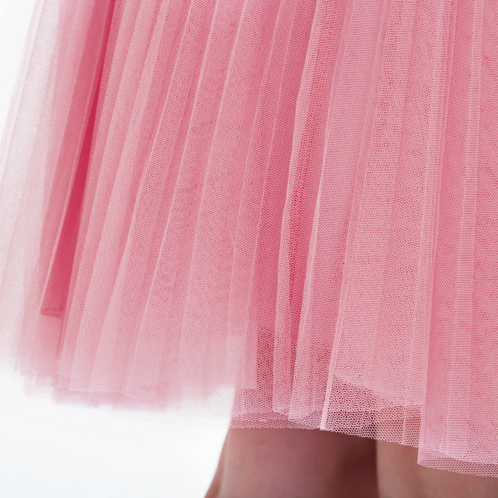 Лидер продаж Для женщин 4-х слойная юбка из прозрачной ткани плиссированная юбка принцессы из сетчатого материала Пышная юбка rokken vrouwen
