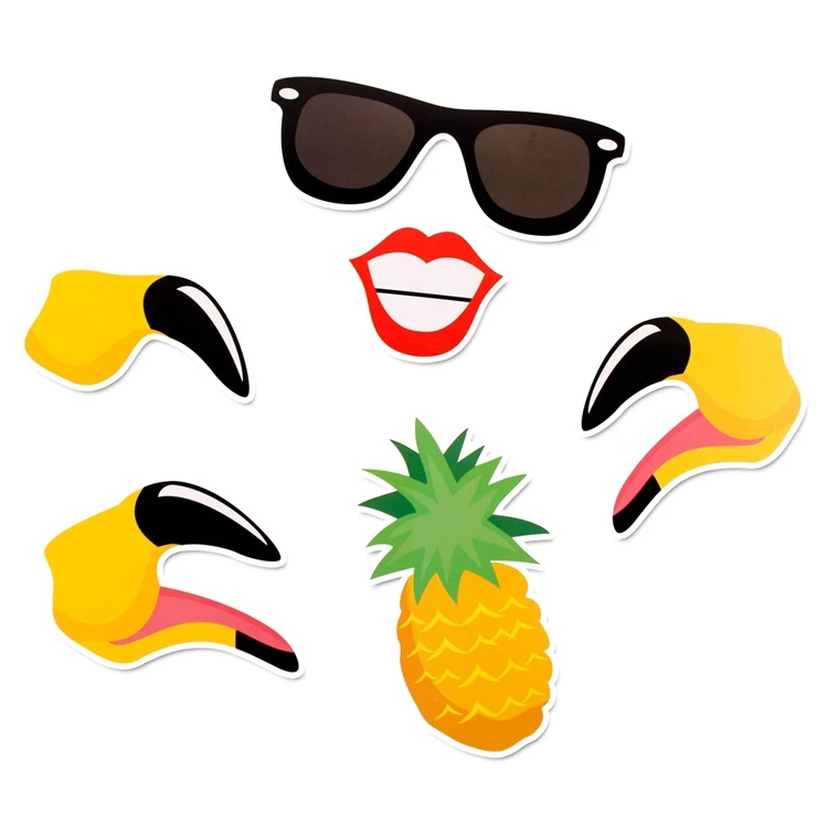 21 шт. летние фламинго и ананасы фотобудки реквизит давайте Фламинго фотокабина Свадебная декорация для Гавайской вечеринки DIY Поставки смешные маски