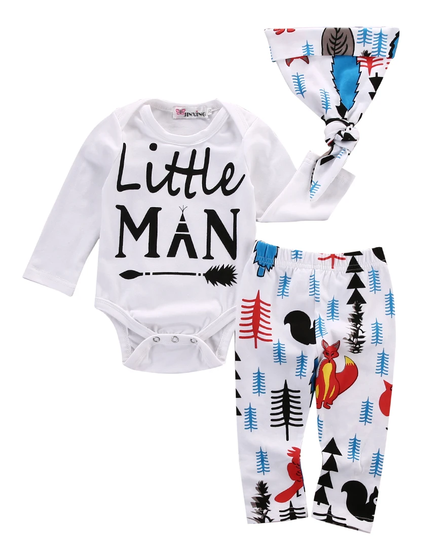 Weant 0-18 Months Baby Outfits Set Stripe Pants With Hat Baby Boy Clothes Newborn Outfits Set Home Pajamas Set Letter Romper Bodysuit
