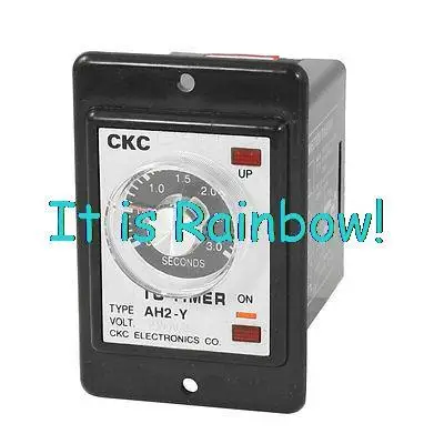 

Free Shipping Panel Mounted DPDT 8P 3Sec 0-3S Timing Time Relay AC 220V w LED Indicator