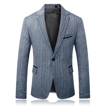

Men's Suit Blazer 2018 High quality British style coats casual Male Slim Fit Business Casual Wedding Dress Suits Jacket M-5XL