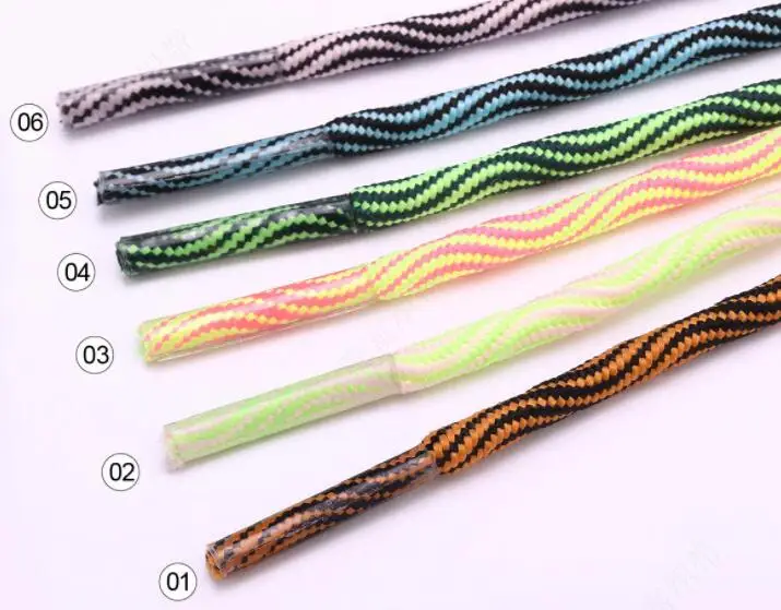 

Fashion Double Paisley Color Shoelace Snake Round Shoelace 80cm/100cm/120cm Available One Pair Free Shipping