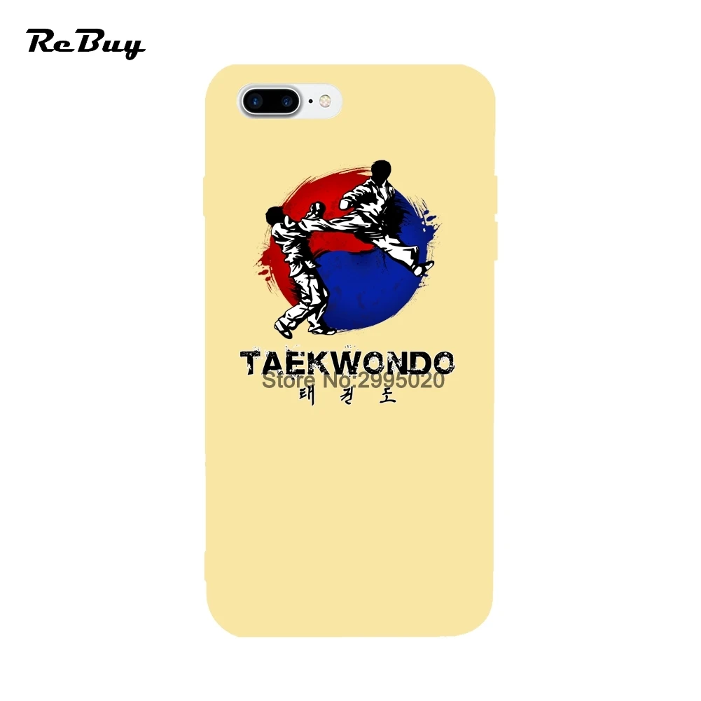 Тхэквондо для iPhone 6 S 7 8 плюс х Мягкие TPU антидетонационных Красочная обложка |