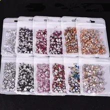 Стразы для ногтей разных размеров, высокое качество, 31 цвет, Кристальное стекло, без горячей фиксации, с плоской задней стороной, для самостоятельного изготовления ногтей, 3D дизайн ногтей, украшения, драгоценные камни