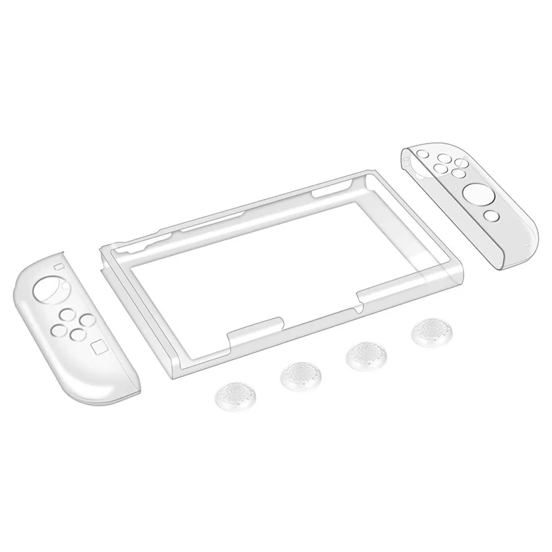 

NS Console Case Joy-Con Controller Transparent Cover with Remote Grip for Nintend Switch Console Joy-Con Joystick Crystal Shell