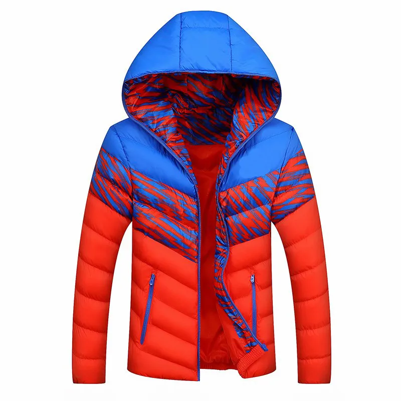 2016 autumn and winter new brand down jacket men’s hooded warm fashion large size cotton Asian size L-4XL