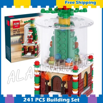 

241pcs New Winter Holiday Snowglobe Santa 36004 DIY Model Building Kit Blocks Gifts Children Sets Bricks Compatible With Lago