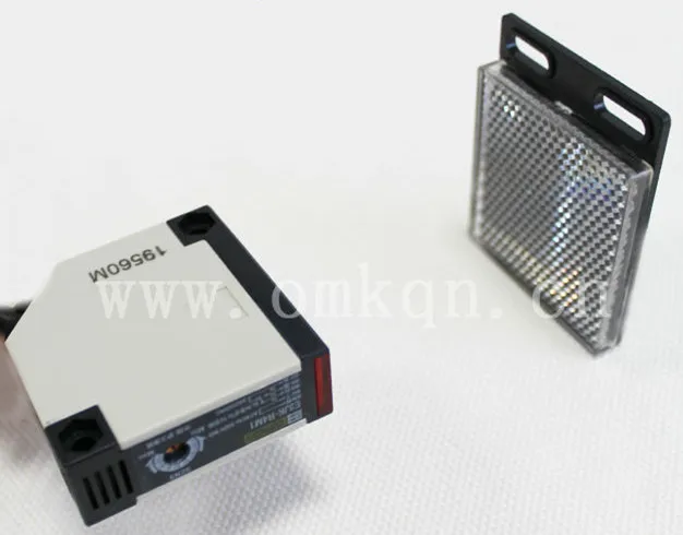 

5 wire NO+NC reflector square photoelectric switch sensor E3JK-R4M1,AC or DC, photoelectric sensor,sensor