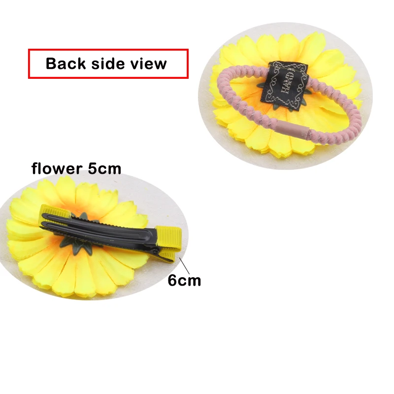 2 шт./компл. Дети ленты для волос аксессуары и клипсы для волос для девочек вязаный свитер с изображением подсолнуха эластичные волосы группы детей заколки детские Головные уборы заколки для волос