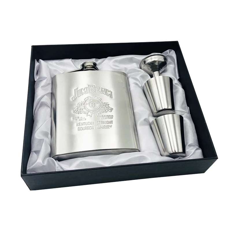 

Personalized 7oz Stainless Steel Hip Flask Leak proof Alcohol Whiskey Flask Drinkware for Groom Man Gift