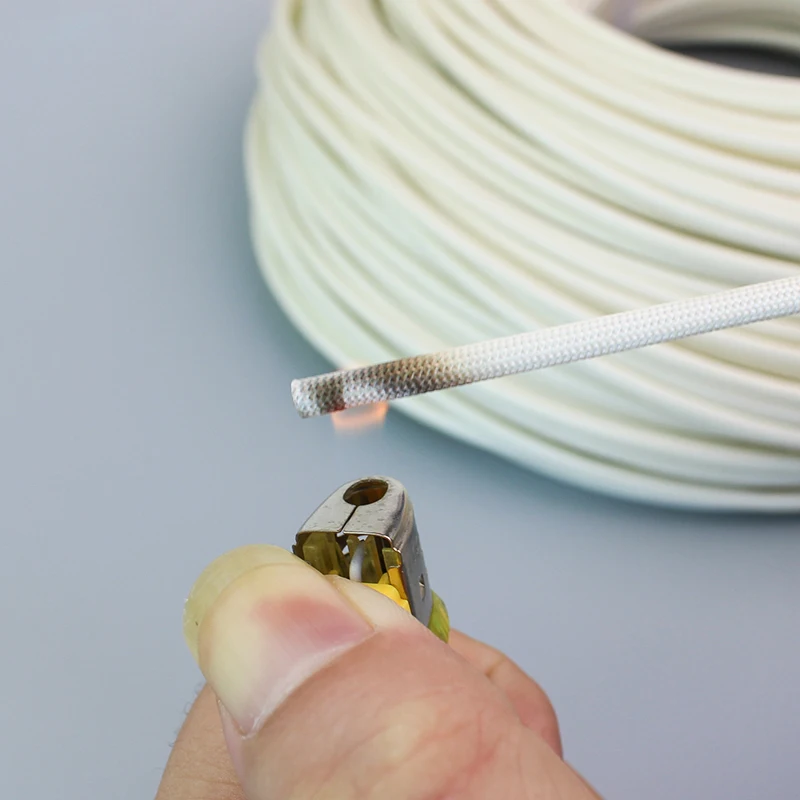 1 м 600Deg высокотемпературная плетеная мягкая синтетическая трубка изоляционный кабель трубка из стекловолокна диаметр 1-25 мм