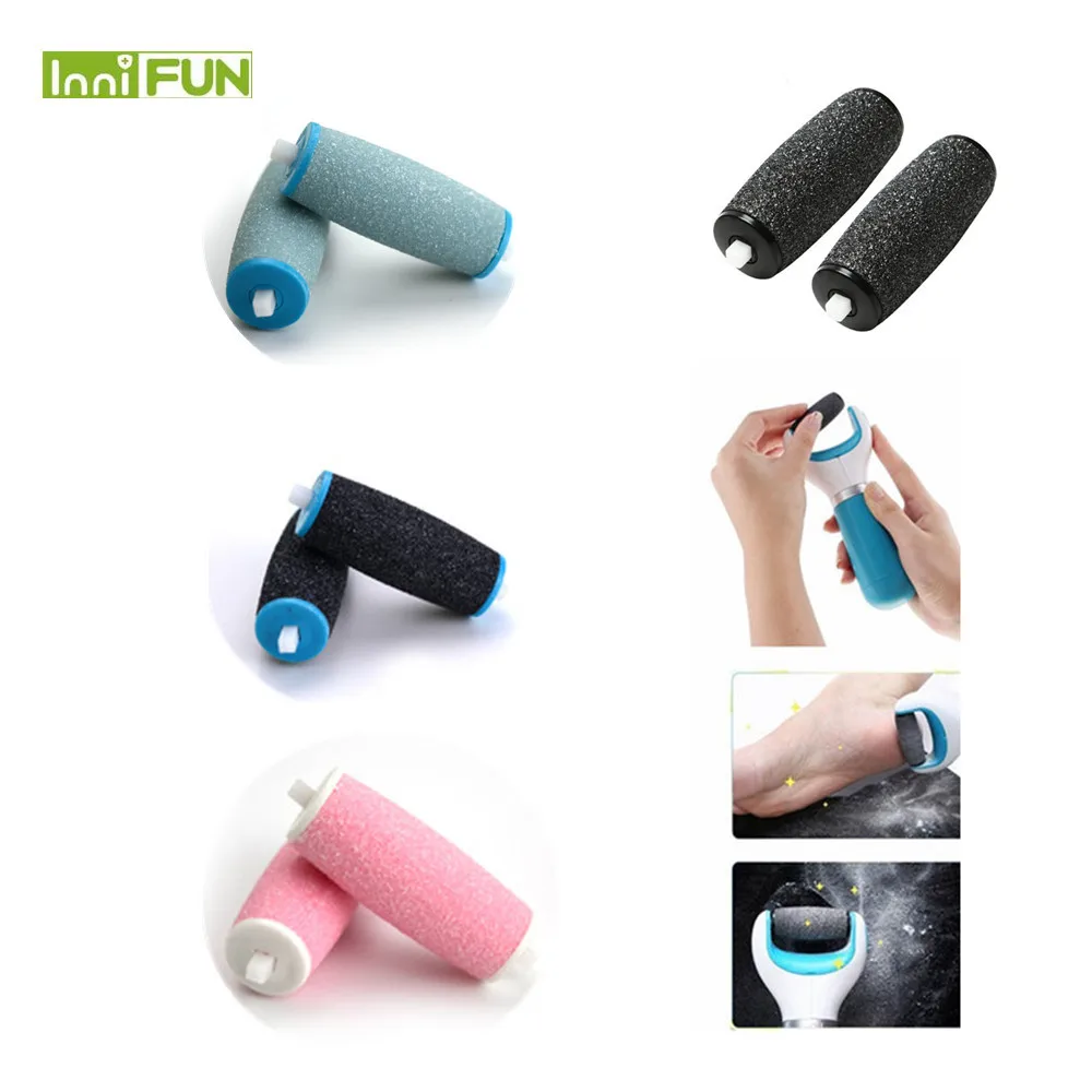 Electronic Foot File ARRIVE 2Pcs Dull Polish Foot care tool Heads Hard Skin Remover Refills Replacement Rollers For Scholls