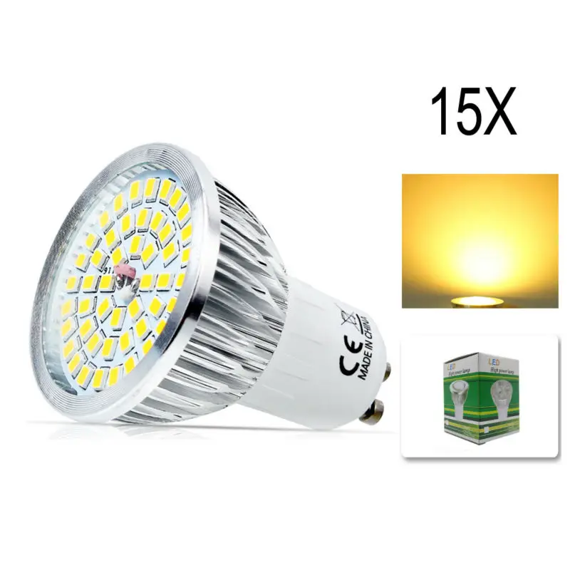 15x GU10 12W LED Energy Saving Bulbs Halogen Light Spot Lamp Equivalent