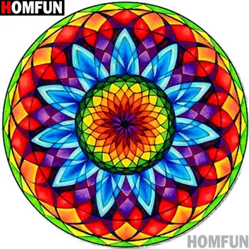 

HOMFUN Full Square/Round Drill 5D DIY Diamond Painting "Religious Mandala" 3D Embroidery Cross Stitch 5D Decor Gift A13240