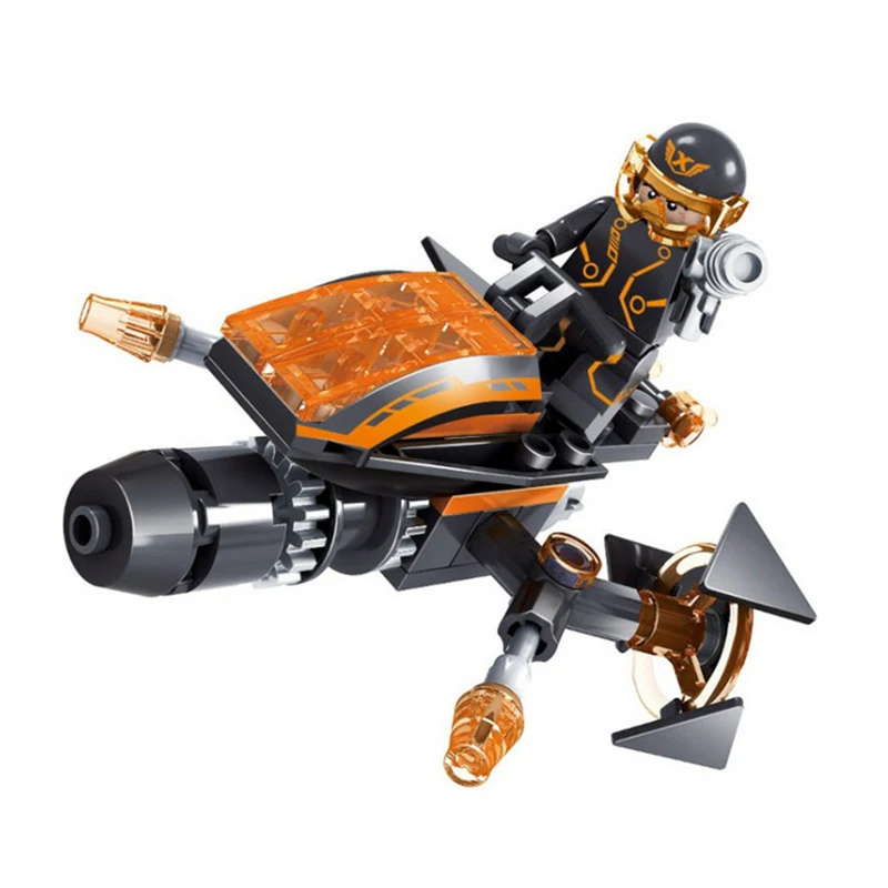X-Agents-Blocks-8Pcs-with-Helicopter-Motorcycle-8-Different-Future-Policemen-Gift-Toys-for-Children-Technic (4)