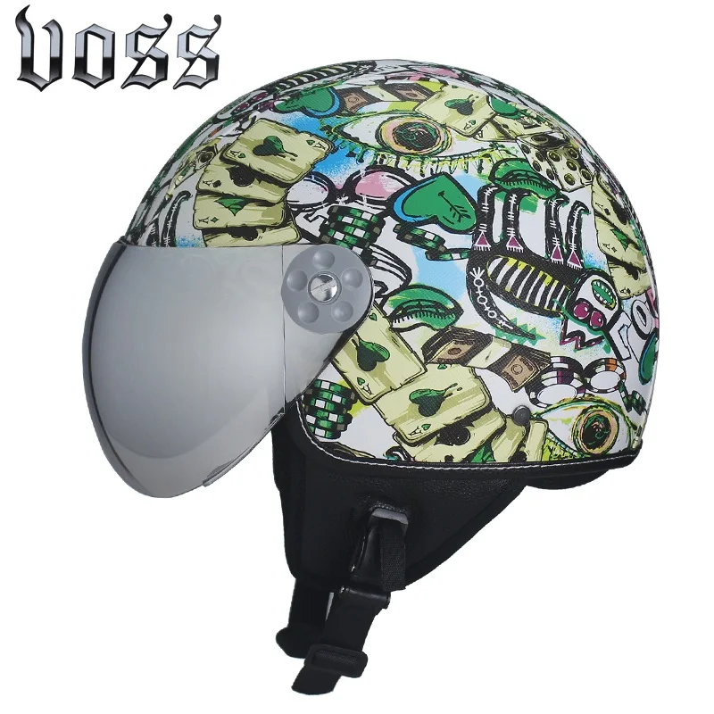 Лидер продаж, классический мотоциклетный шлем для мужчин и женщин, motocicleta capacete, винтажный шлем vespa для спуска на пол лица - Цвет: b6