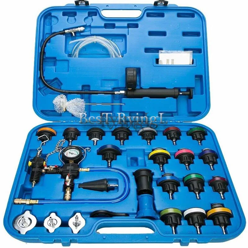 

YY 28Pcs Universal Radiator Pressure Tester Vacuum Type Cooling System Test Detector Set