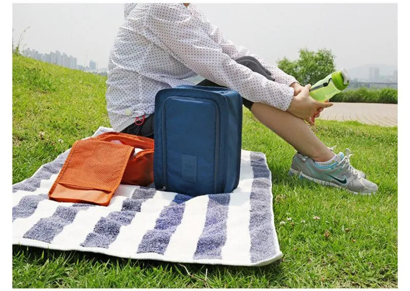 Дорожные кубики дорожная Портативная сумка для хранения обуви корейская мода водонепроницаемый органайзер для обуви многофункциональная сумка нейлоновая сумка для хранения