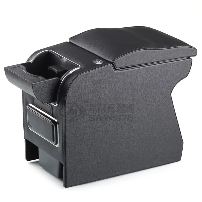 

free punch multifunction armrest box with USB for SantanaPoussin new car armrest wooden central box for any cars