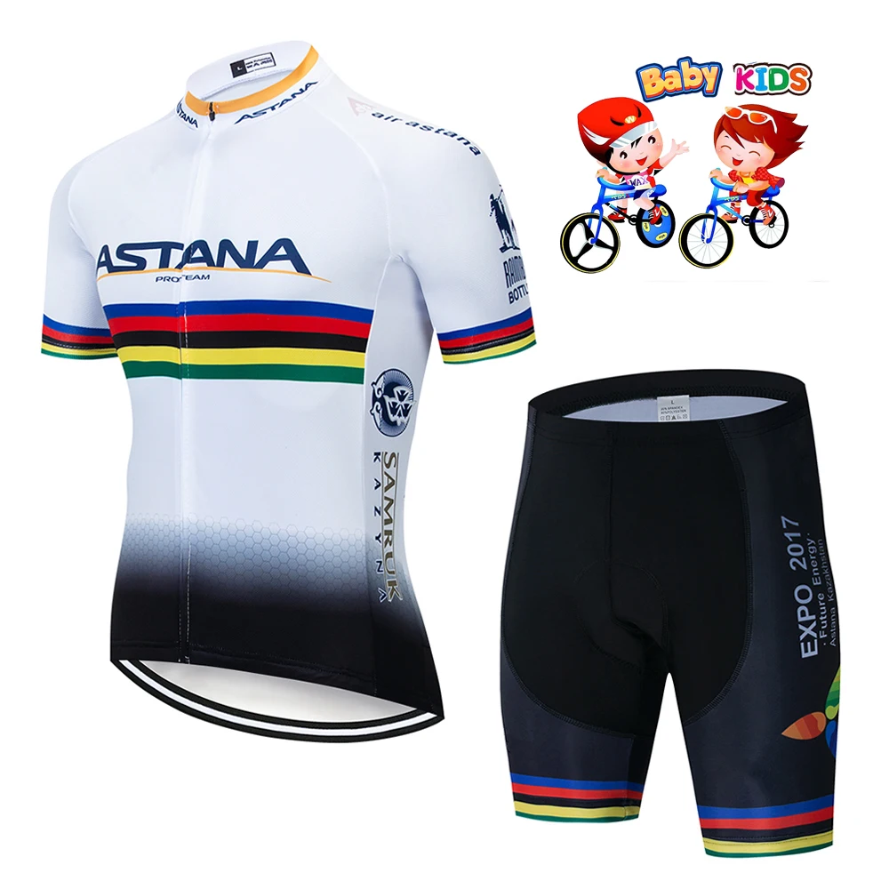 Детский комплект из джерси и шортов для велоспорта, дышащая быстросохнущая летняя велосипедная Одежда для мальчиков
