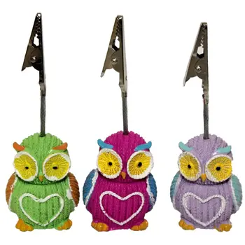 

Pack 6 clips Holder notes shaped OWLS