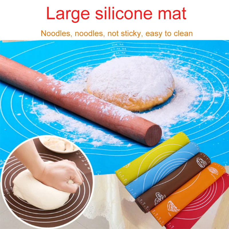 

YIBO Silicone Roll Dough Mat Thickening Tasteless Kitchen Baking Tools Self Made DIY Dessert Roll Dough Mat 64x45cm