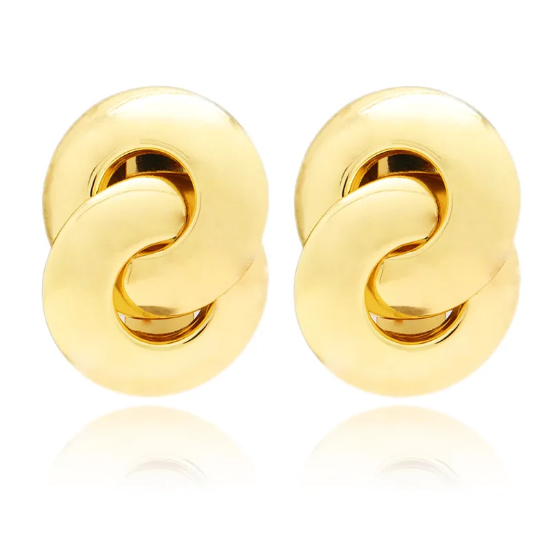 

Punk Gold Earrings For Women Geometric Knot Shape No Pierced Ear Clip Earring Femme Brincos Party Jewelry Gift LE05004