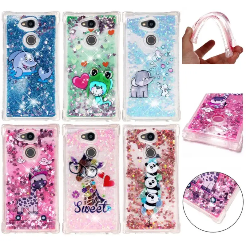 

Cute Frog Dolphin Deer Pandas Phone Case For Sony Xperia XZ2 Compact L2 XA1 XA2 XZ1 XZ Preium Coque Back Cover Case Capa P03G