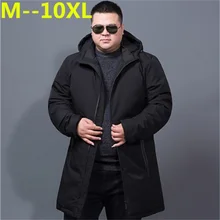 Большие размеры Новинка 10XL 9XL 8XL бюст 154 см молния прибытие теплая верхняя одежда зимняя куртка мужская Толстая ветрозащитная повседневная мужская куртка