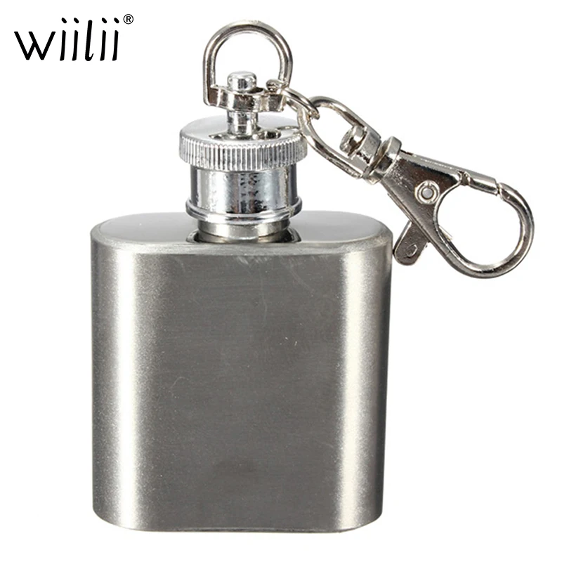 Portable 1oz Mini Stainless Steel Hip Flask Alcohol Flagon with